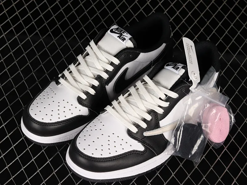 All categories Air Jordan Jordan series basketball shoes Air Jordan 1 Low Travis Scott x Air Jordan 1 Low OG AJ1 Joe 1 white and black barb joint casual sports basketball shoes DM7866-010